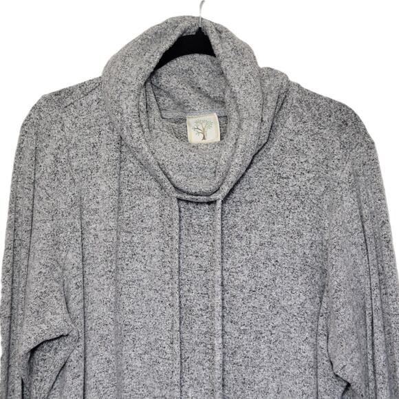 Colortree Women’s Cowl Neck Plus‎ Size 2X Pullover Sweater Heather Gray - Picture 2 of 10